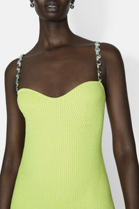 Globe Chain Wave Dress - Lime