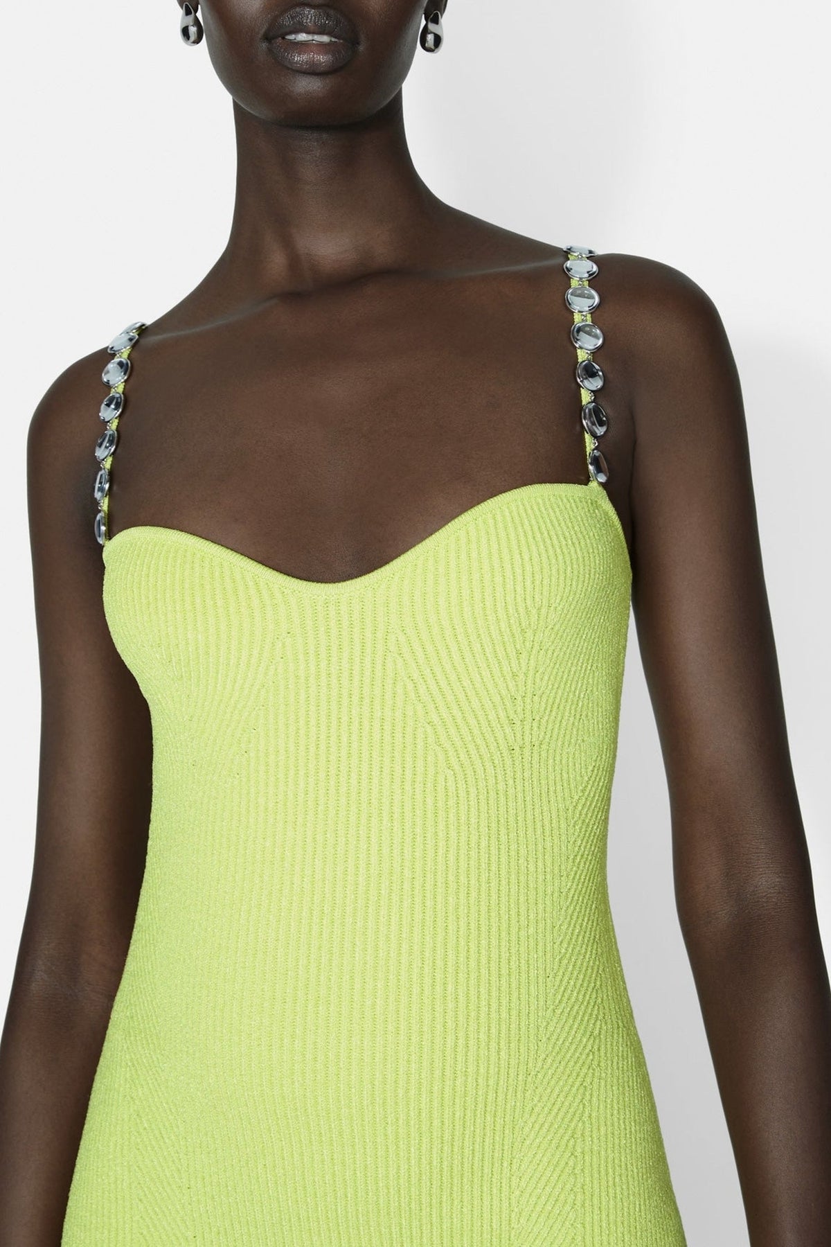 Globe Chain Wave Dress - Lime