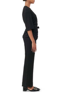 Crepe wrap blouse - Black