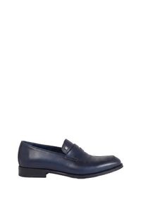 Perforated leather loafers - Blue