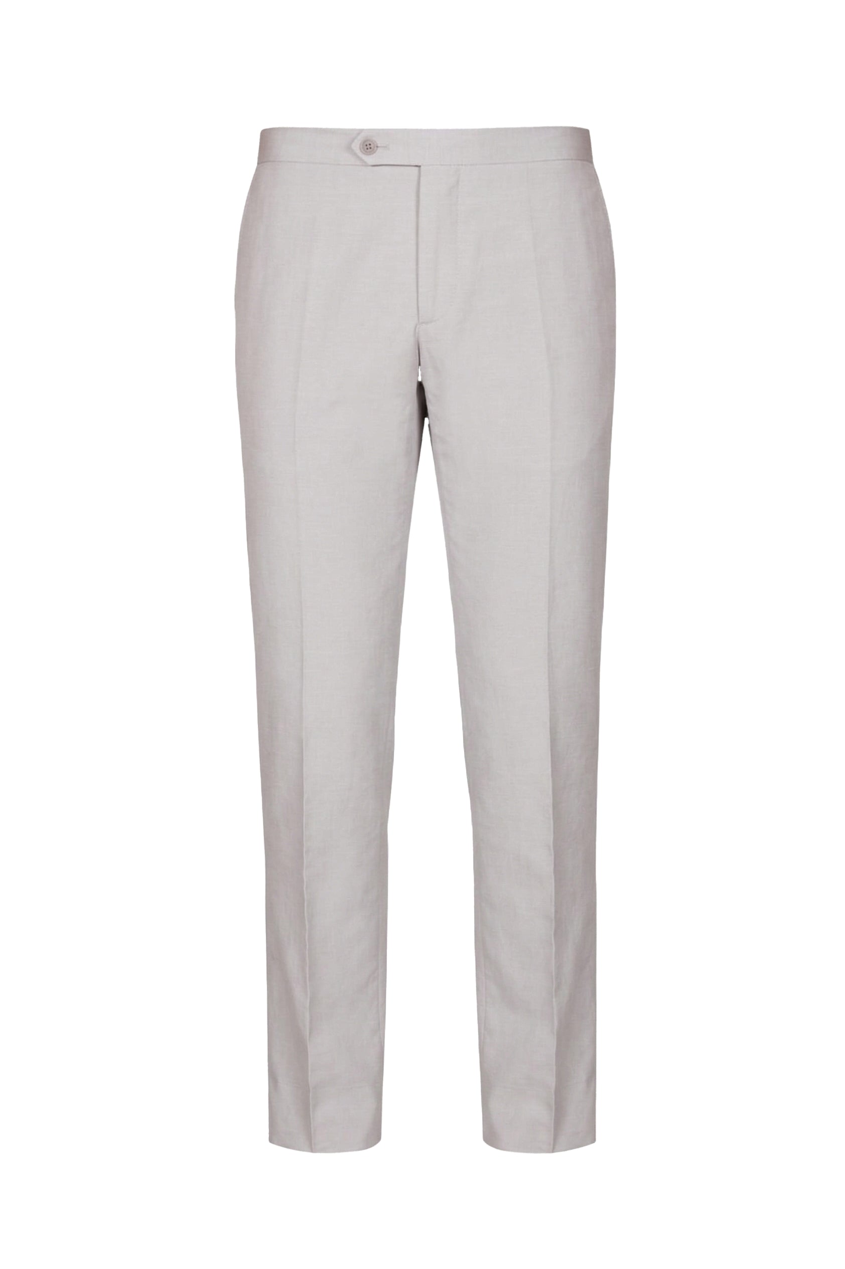 Pantalon droit en soie - Gris