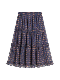 BASEPLUS_Multicolor Blue SKIRT - Multicolor Blue