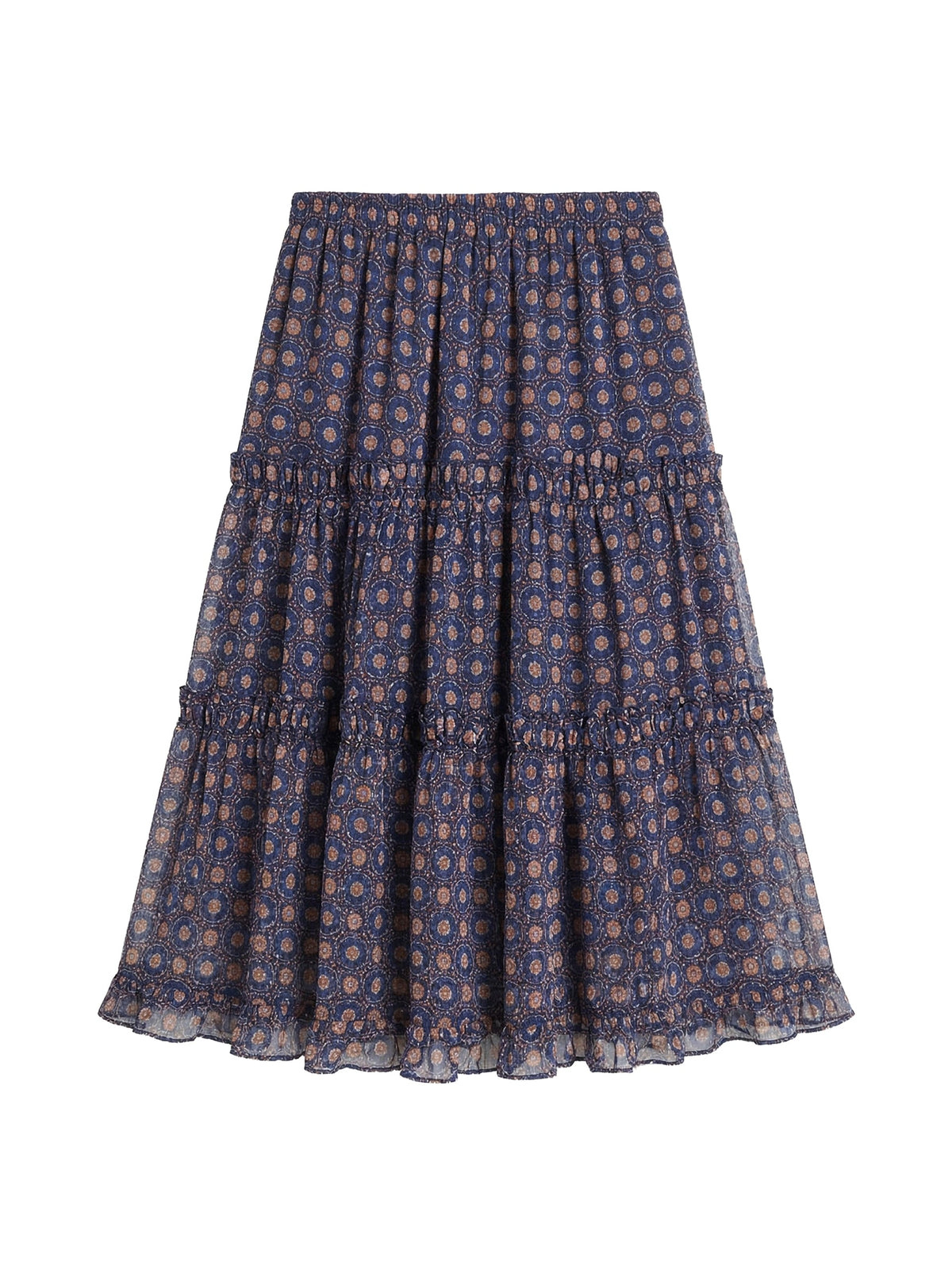 BASEPLUS_Multicolor Blue SKIRT - Multicolor Blue