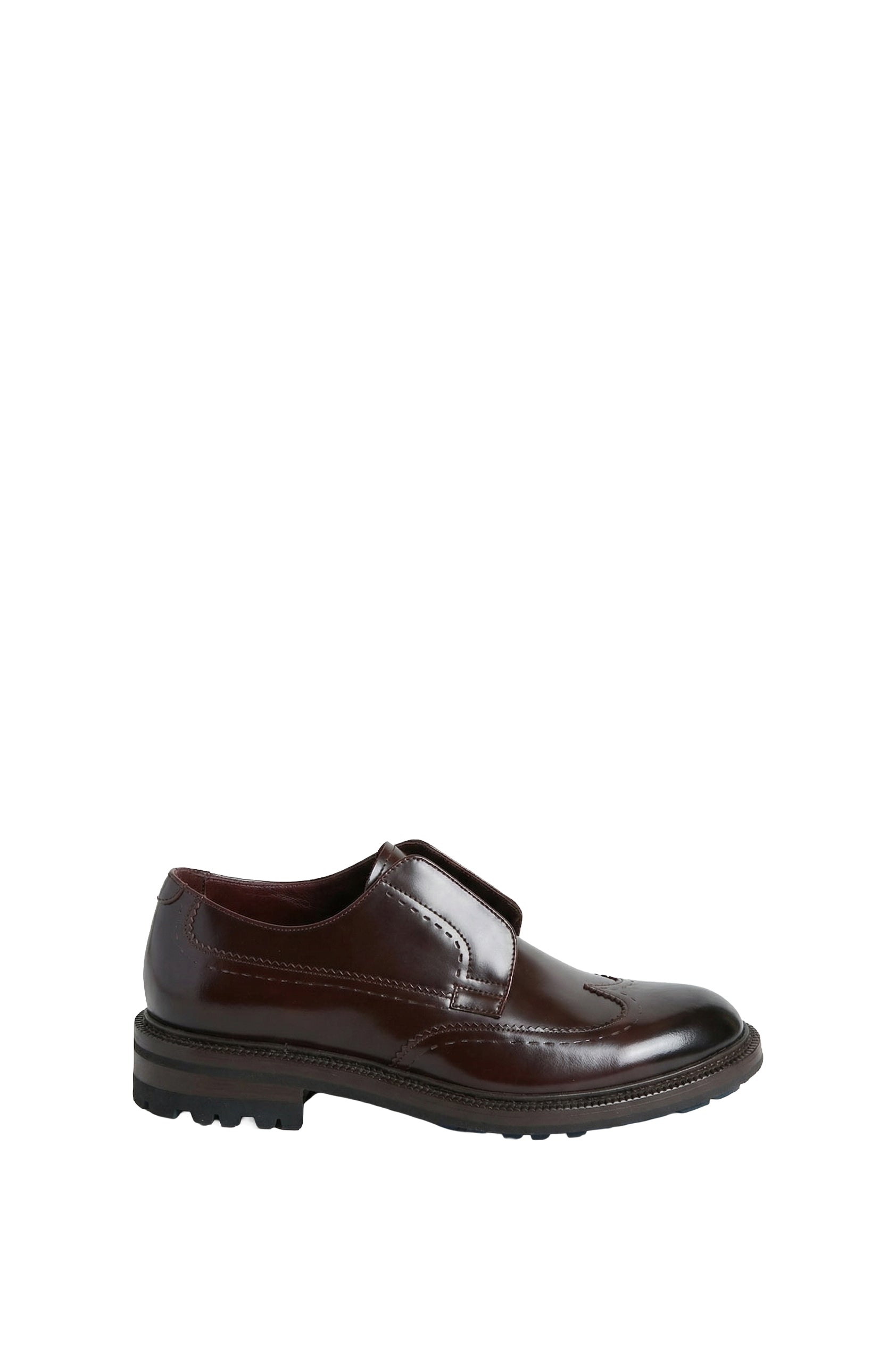 Mocassins en cuir - Bordeaux & Bleu