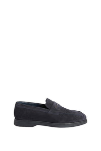 Mocassins à détail métallique en cuir exotique - Bleu