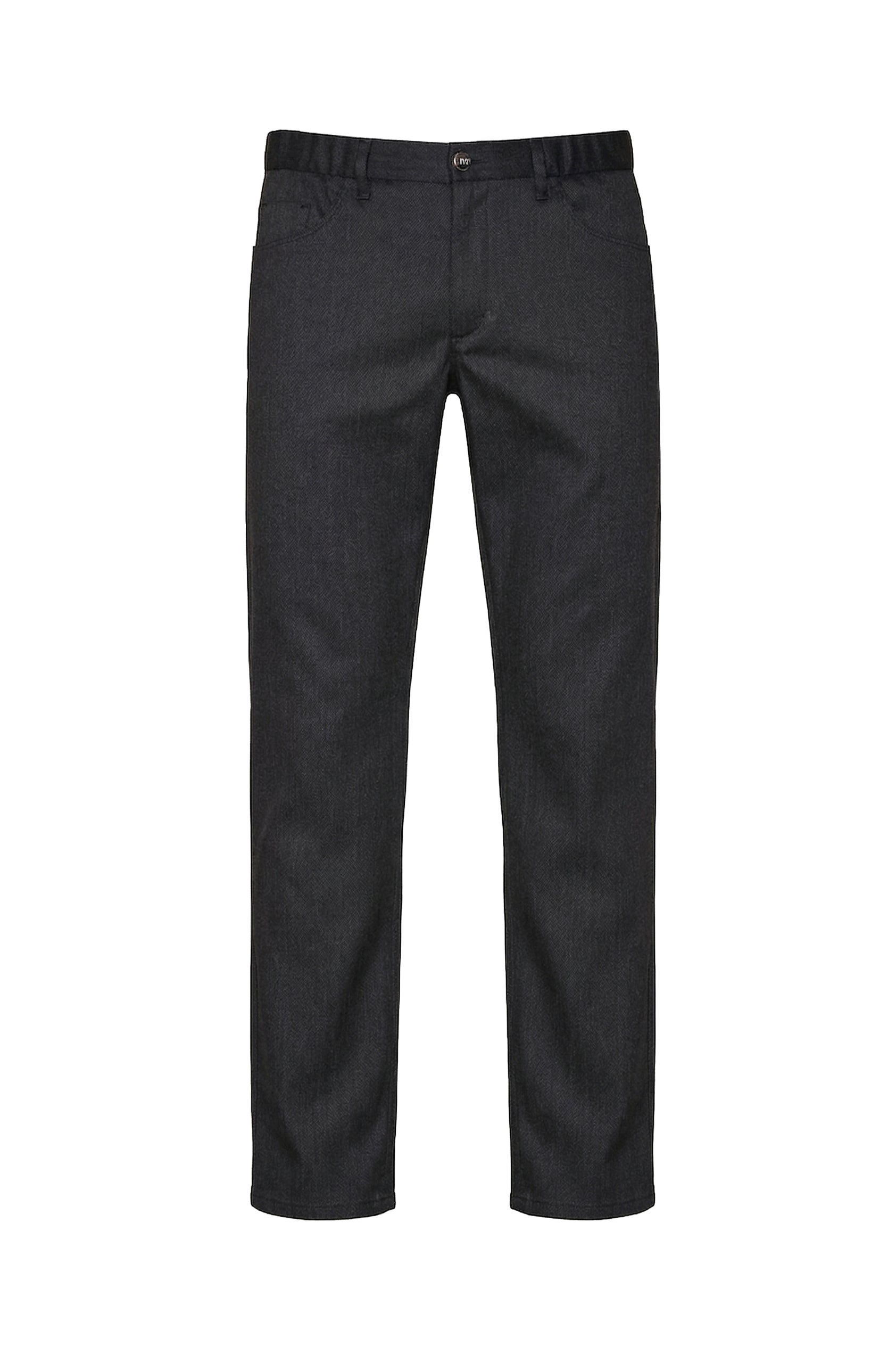 Straight-leg textured wool trousers - Grey