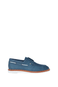 Mocassins à cordage en daim - Bleu