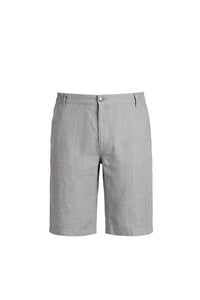Mottled linen Bermuda shorts - Grey