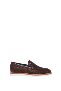 Mocassins à tressage en cuir - Marron