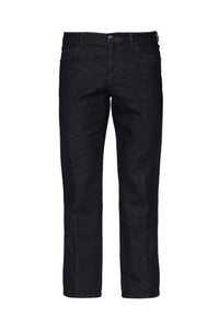 Straight-leg jeans with topstitching - Blue