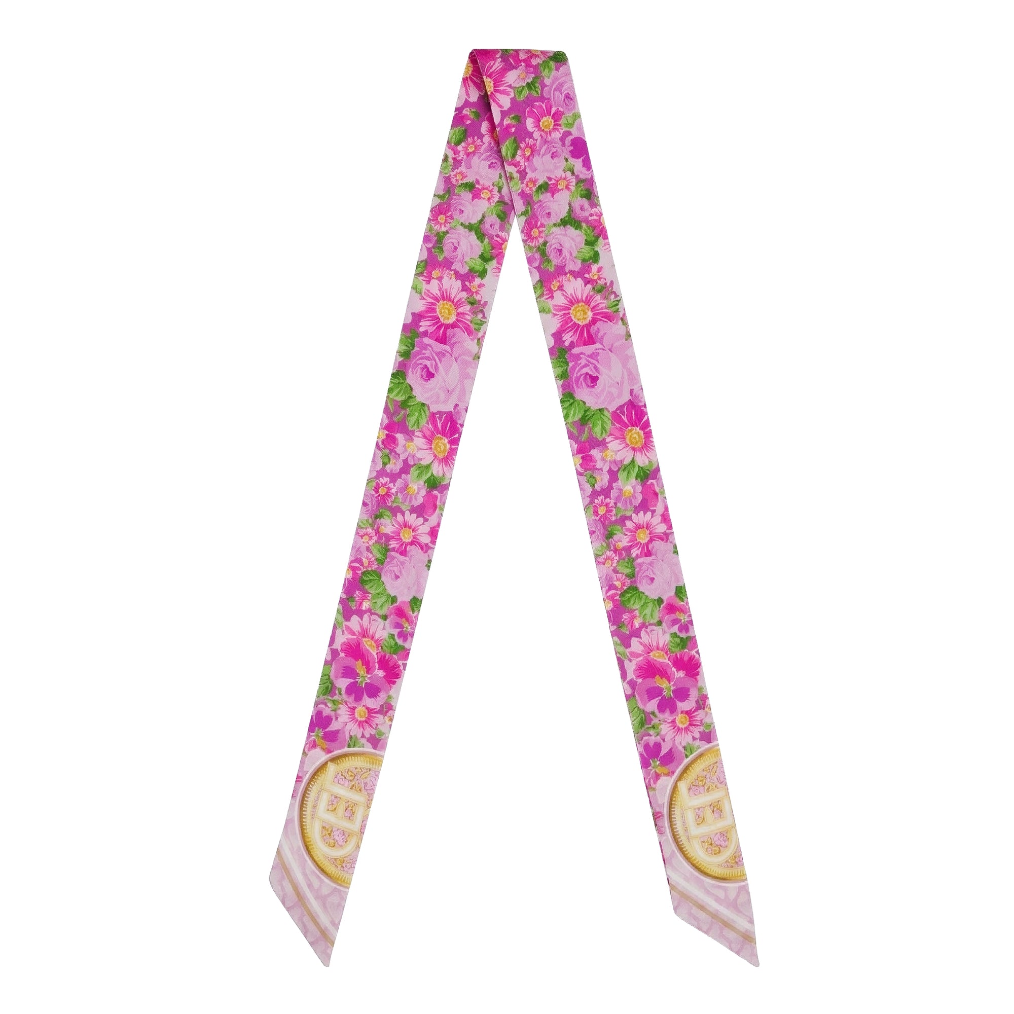Bandeau à motif summer Roxane Fleurs en soie- Multicolore mimosa