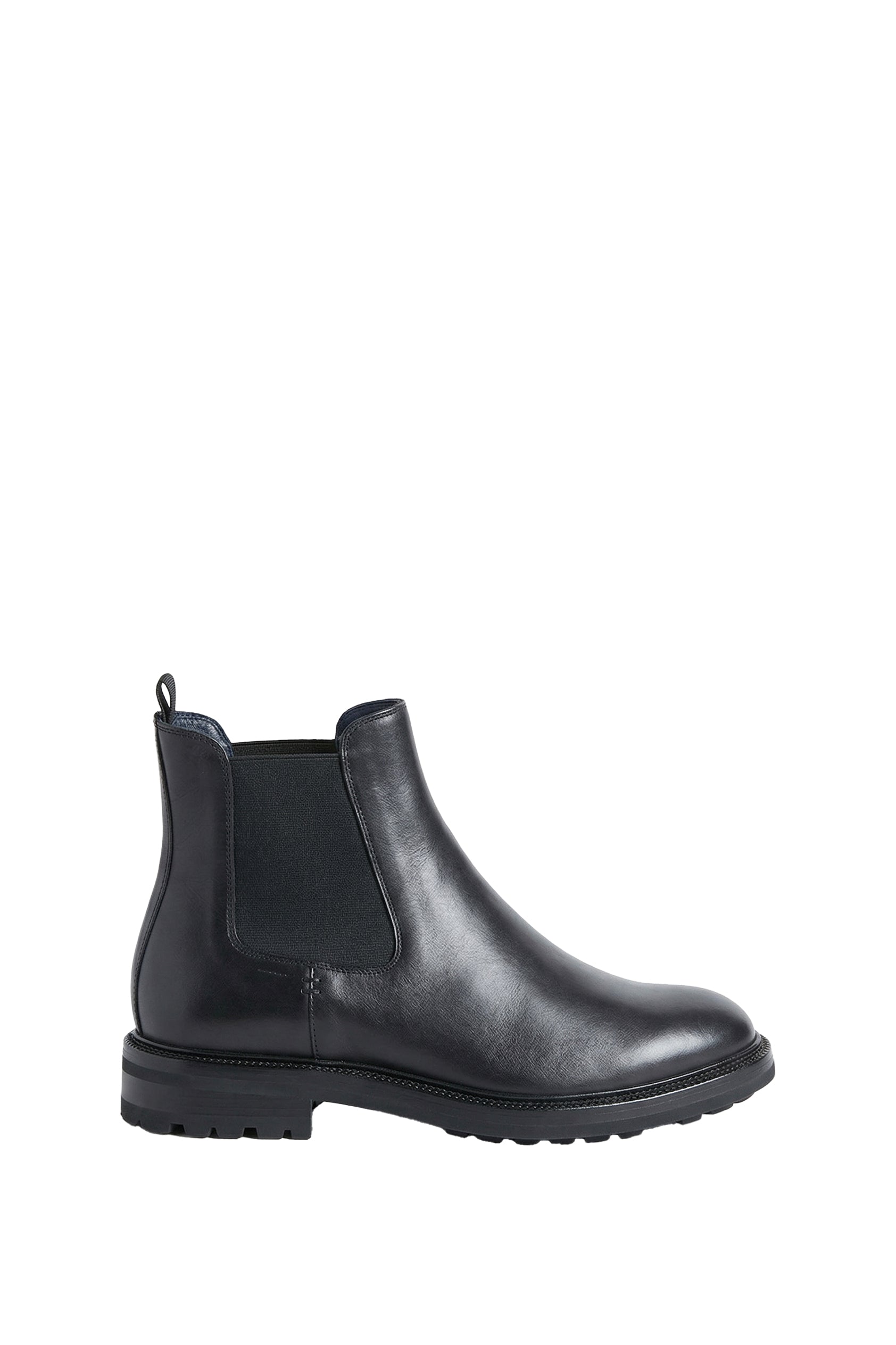 Bottines Chelsea élastiques en cuir - Noir