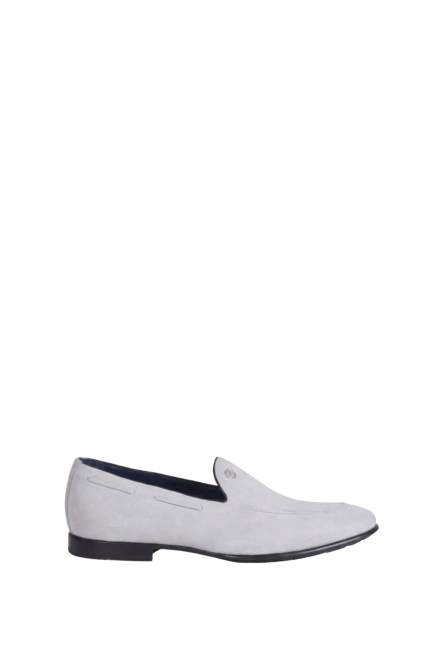 Mocassins à surpiqûres en daim - Gris