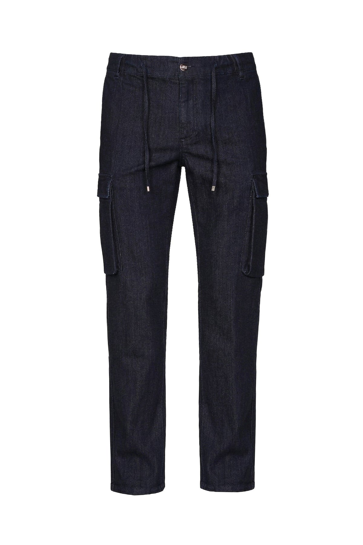 Cargo trousers with pockets and drawstring - Blue