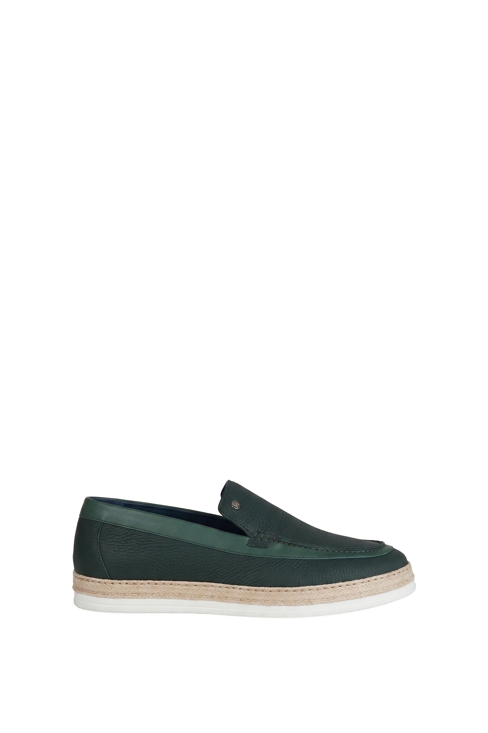Mocassins en cuir exotique grainé - Vert