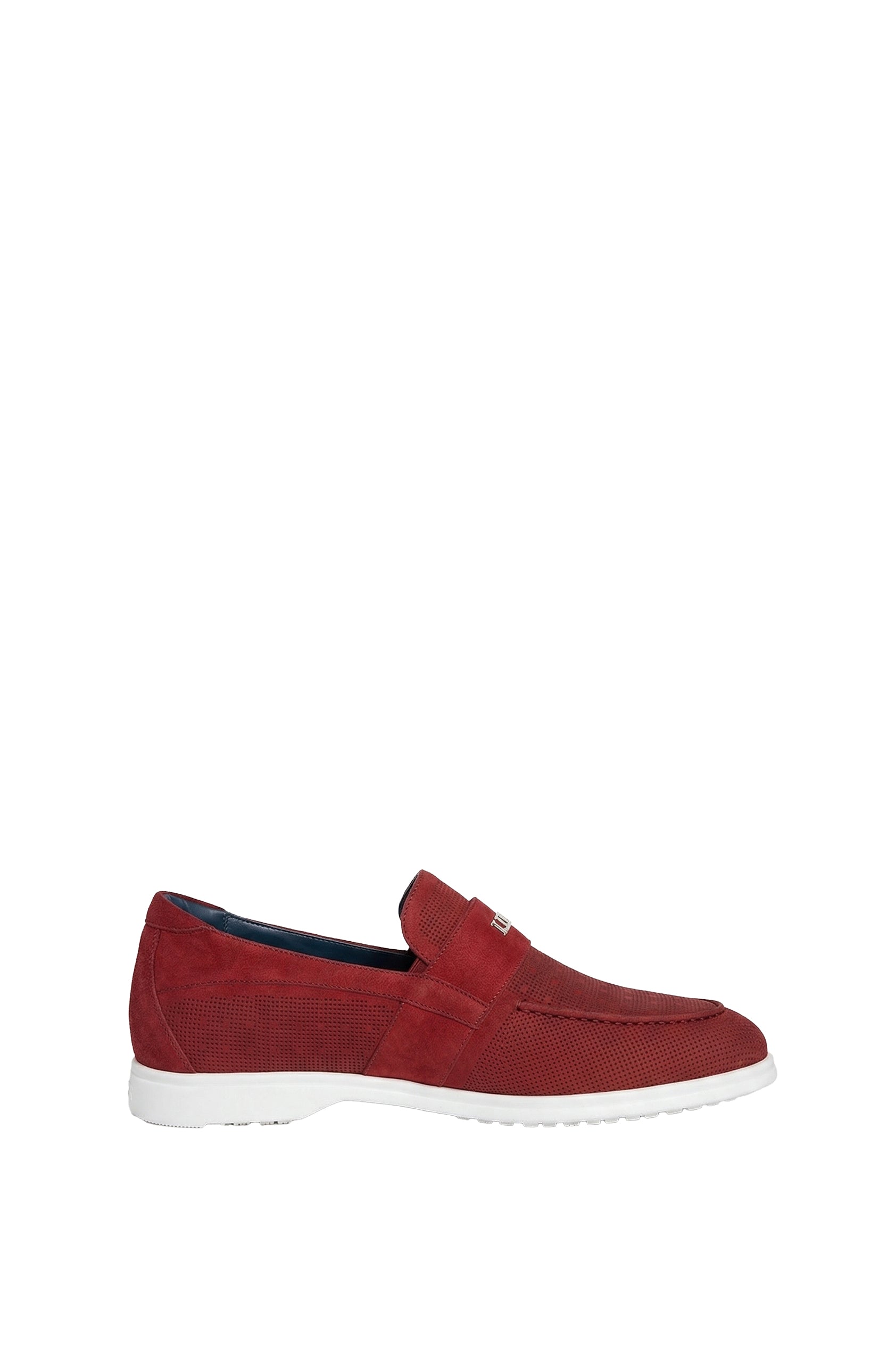 Mocassins ajourées en daim - Bordeaux