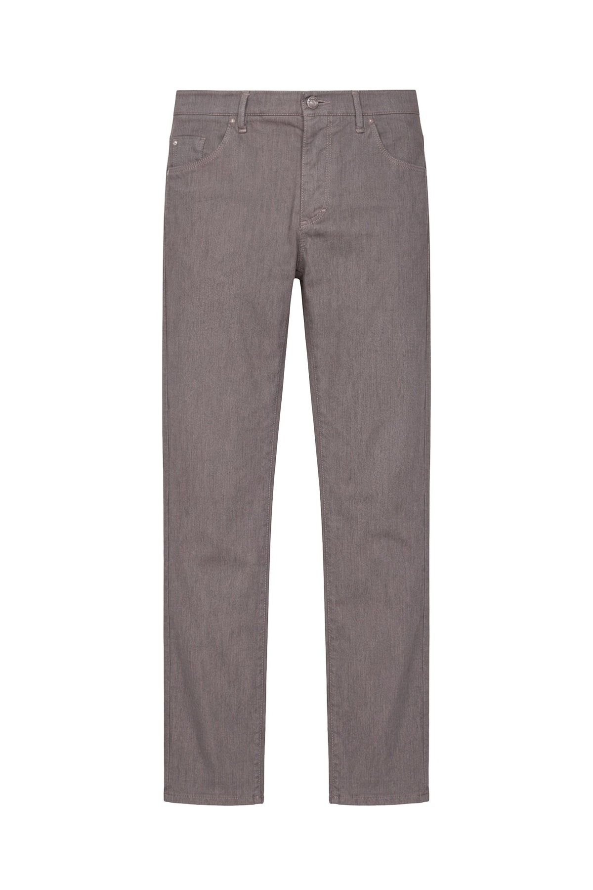 Straight-leg marled denim trousers - Grey