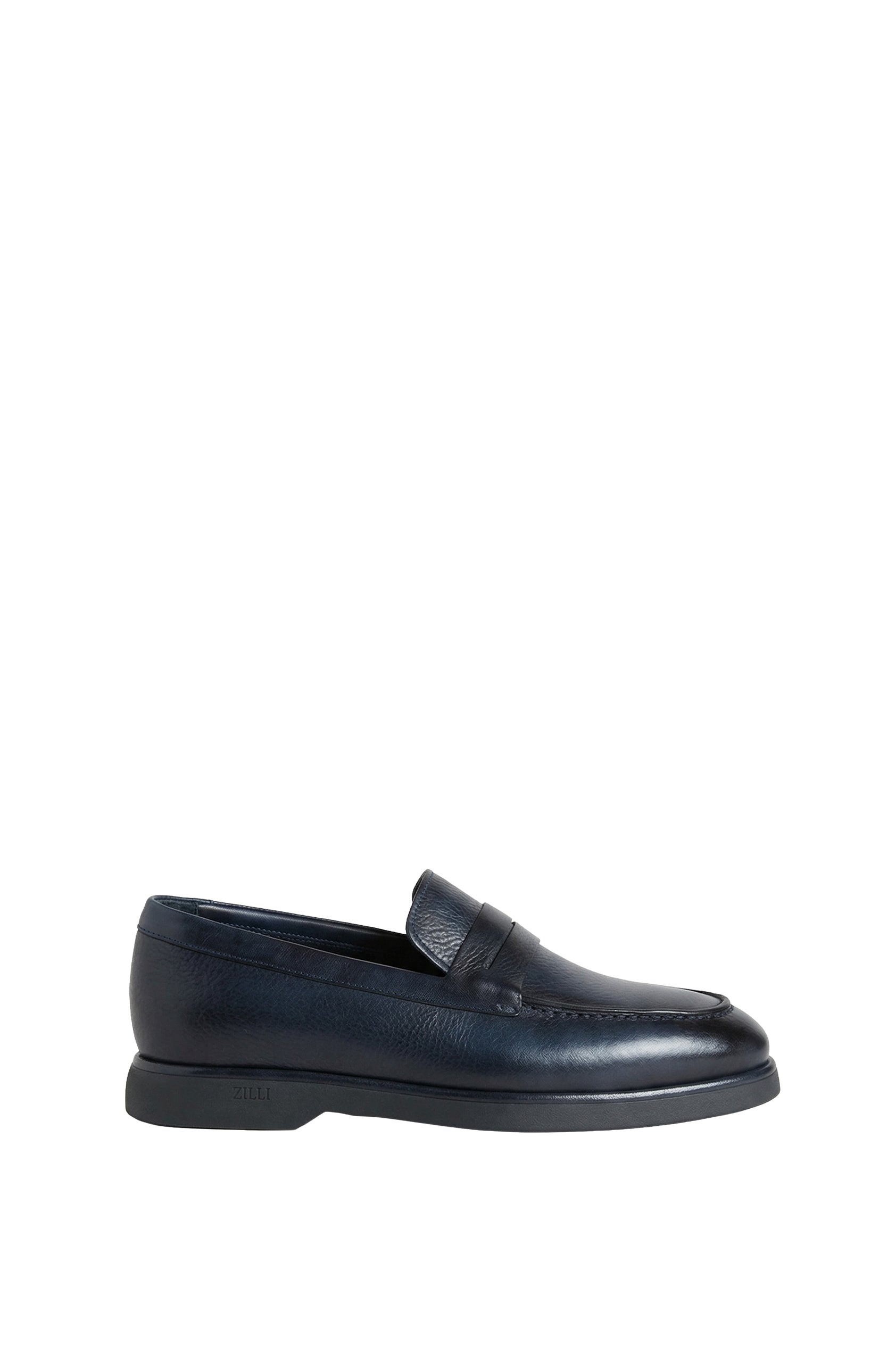 Mocassins à bride en cuir exotique - Bleu
