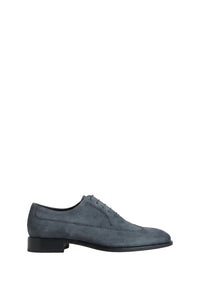 Derbies à empiècement en cuir exotique - Bleu