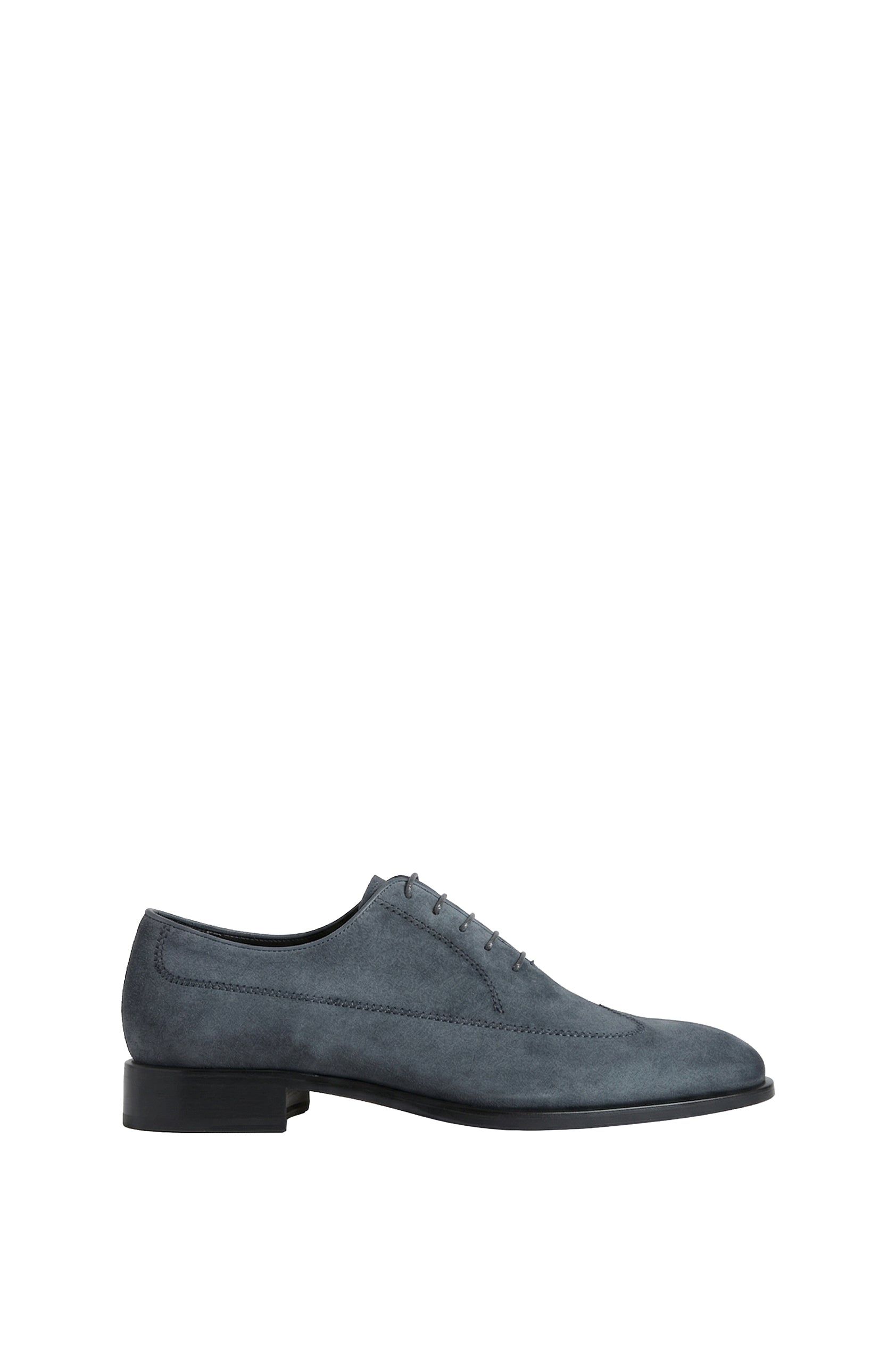 Derbies à empiècement en cuir exotique - Bleu