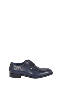 Derbies ajourées en cuir - Bleu & Noir