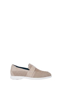 Mocassins à motif ajouré en daim - Beige