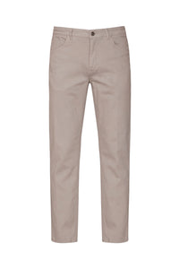 Topstitched trousers - Beige
