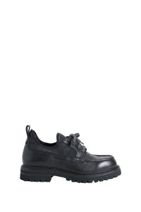 Derbies à lactes en cuir exotique - Noir & Gris