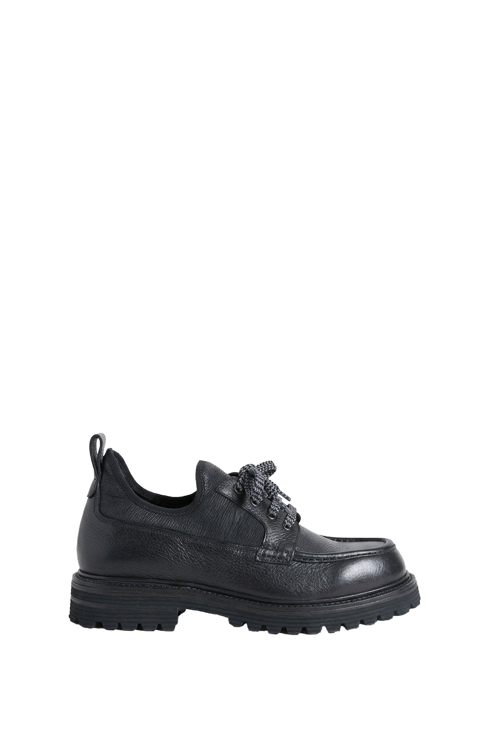 Derbies à lactes en cuir exotique - Noir & Gris