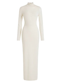 ECRU // white sheer knit dress