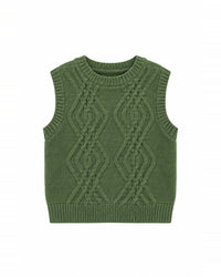 Pull Bernard en coton - Vert Rainette