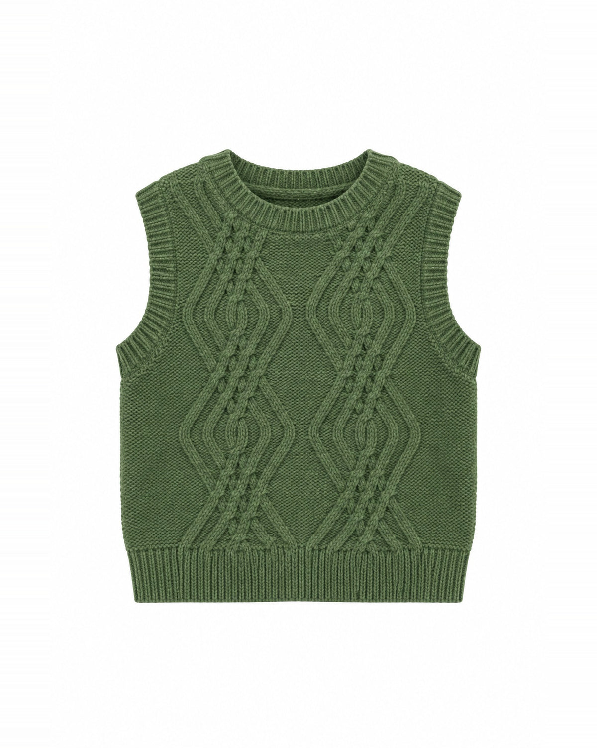 Pull Bernard en coton - Vert Rainette