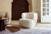 Fauteuil cosy Giulia texturé - Ecru bouclé