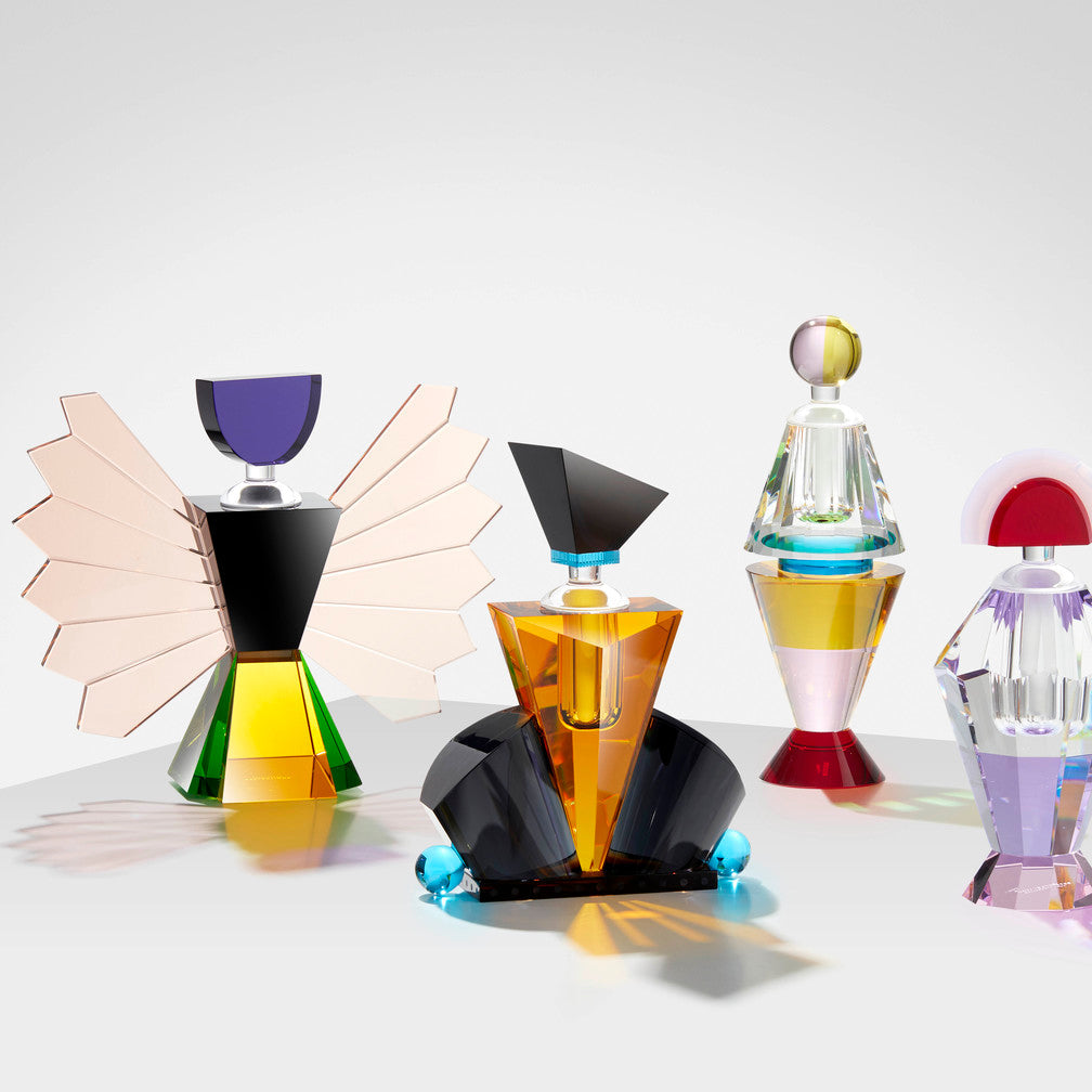 Grand flacon à parfum Rochester en cristal - Multicolore