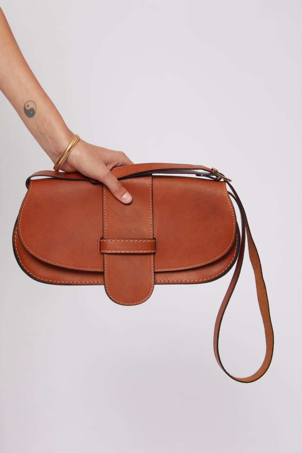 Sac baguette Gus en cuir - Ambra