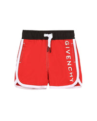 Short de bain quick dry avec taille élastiquée - Piment