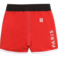 Short de bain quick dry avec taille élastiquée - Piment
