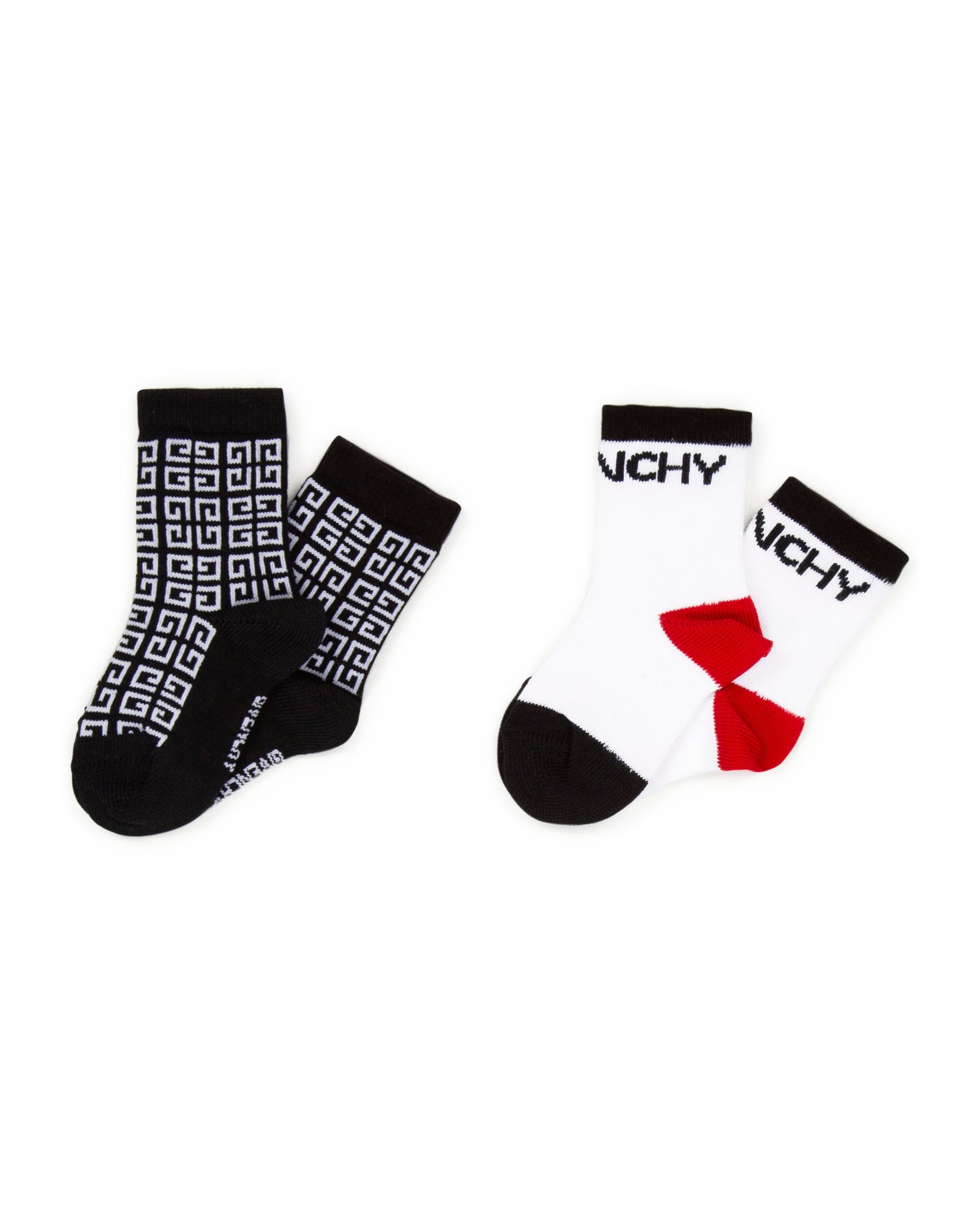 Lot de 2 paires de chaussettes en coton - Noir Blanc