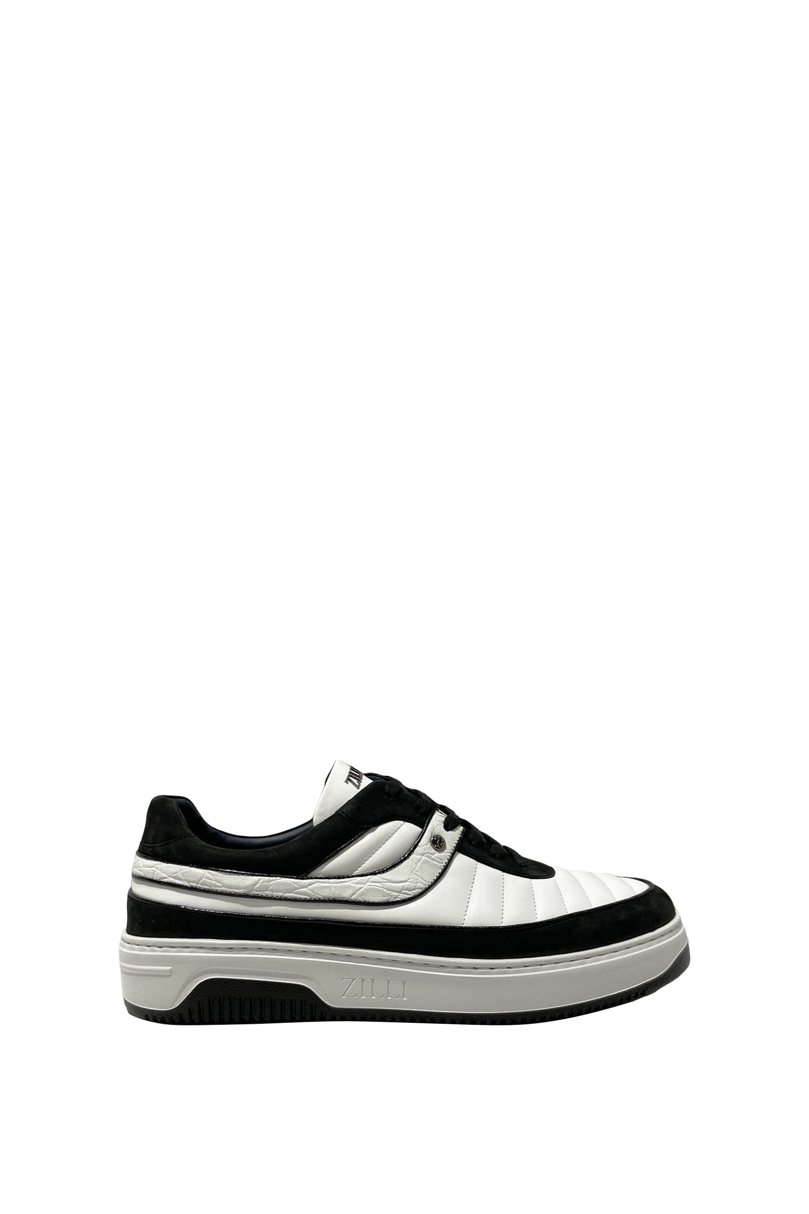 Baskets basses en cachemire - Noir & Blanc