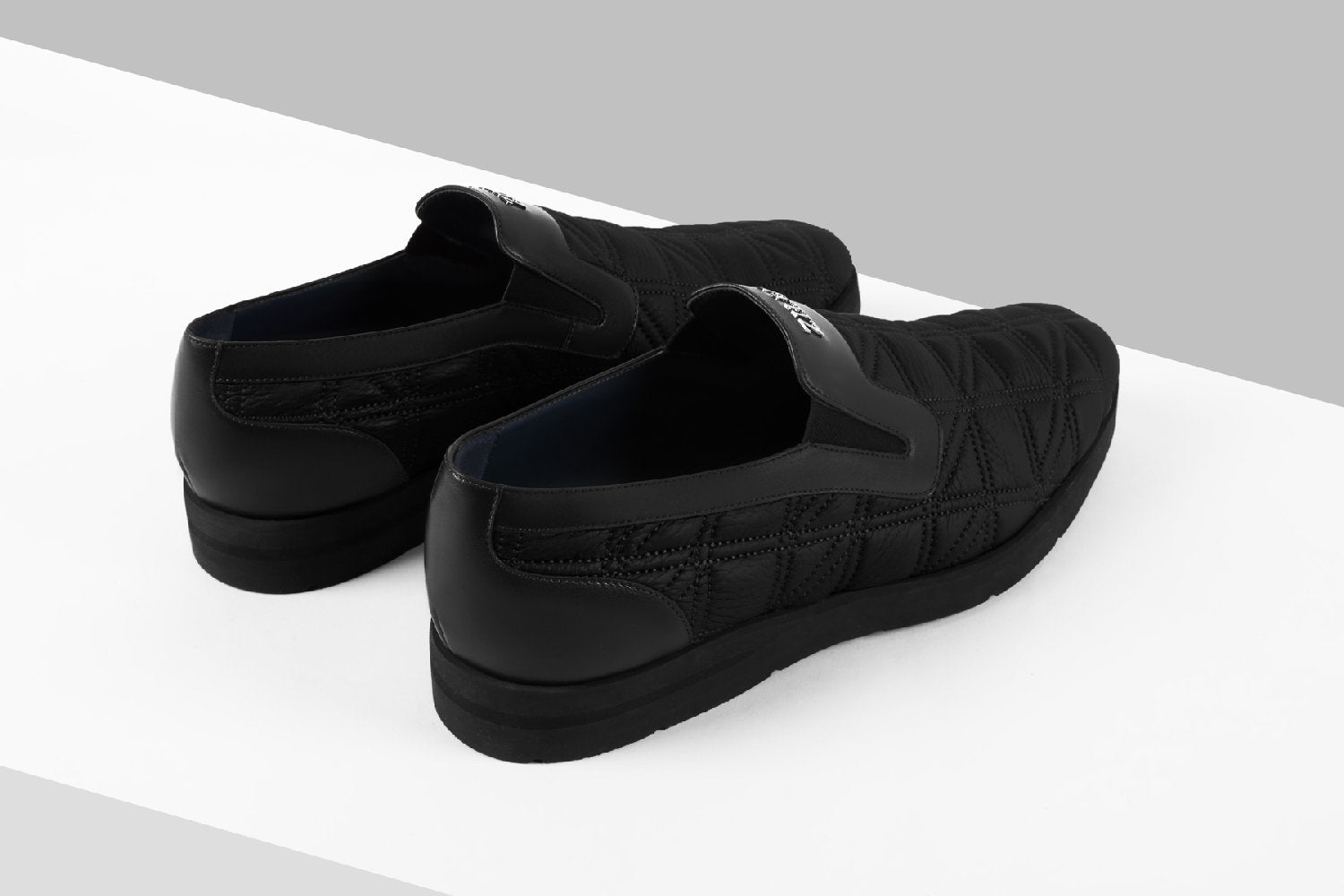 Quilted leather loafers - Black
