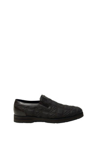 Mocassins matelassés en cuir - Marron
