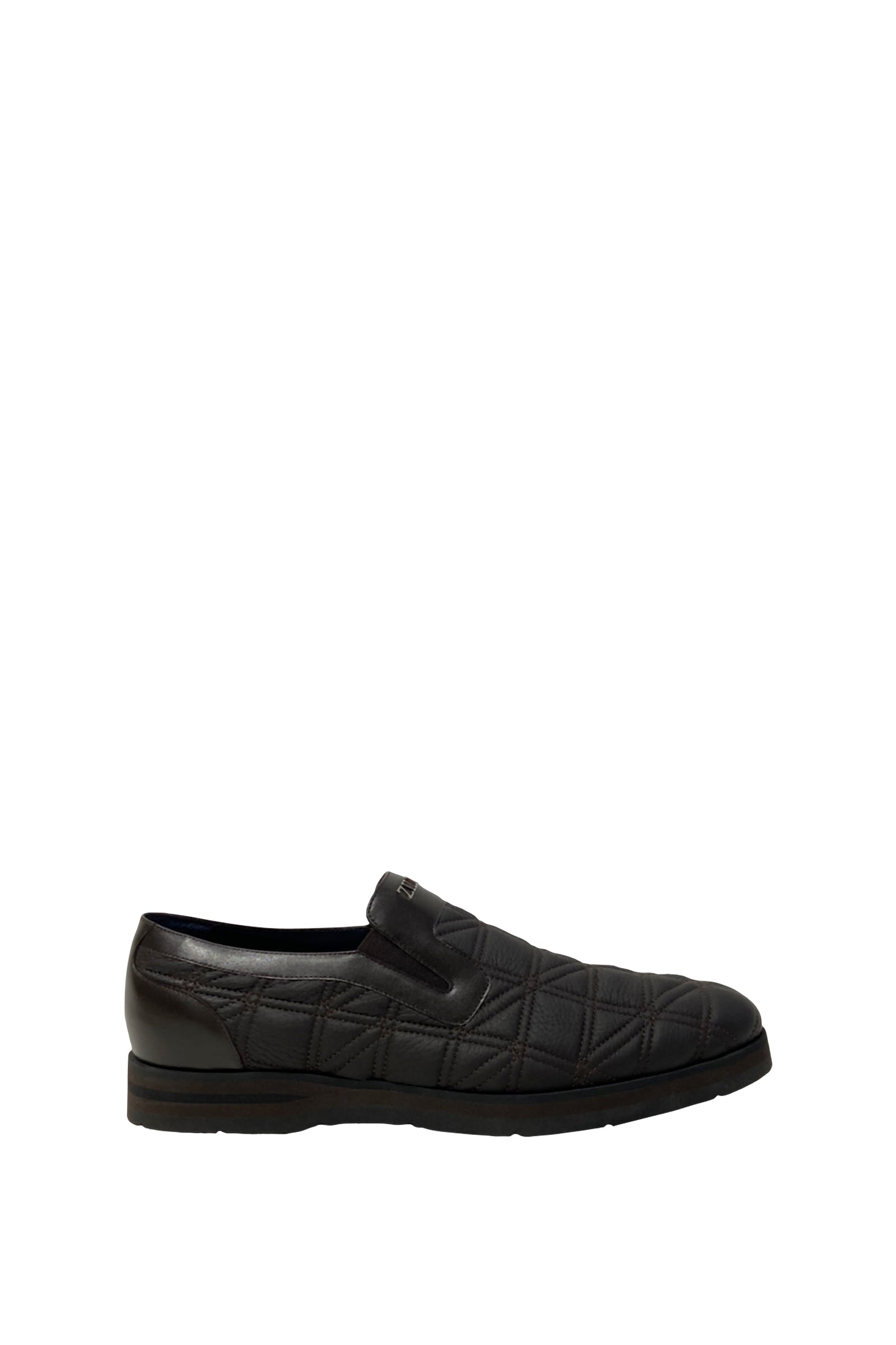 Mocassins matelassés en cuir - Marron