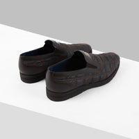 Mocassins matelassés en cuir - Marron