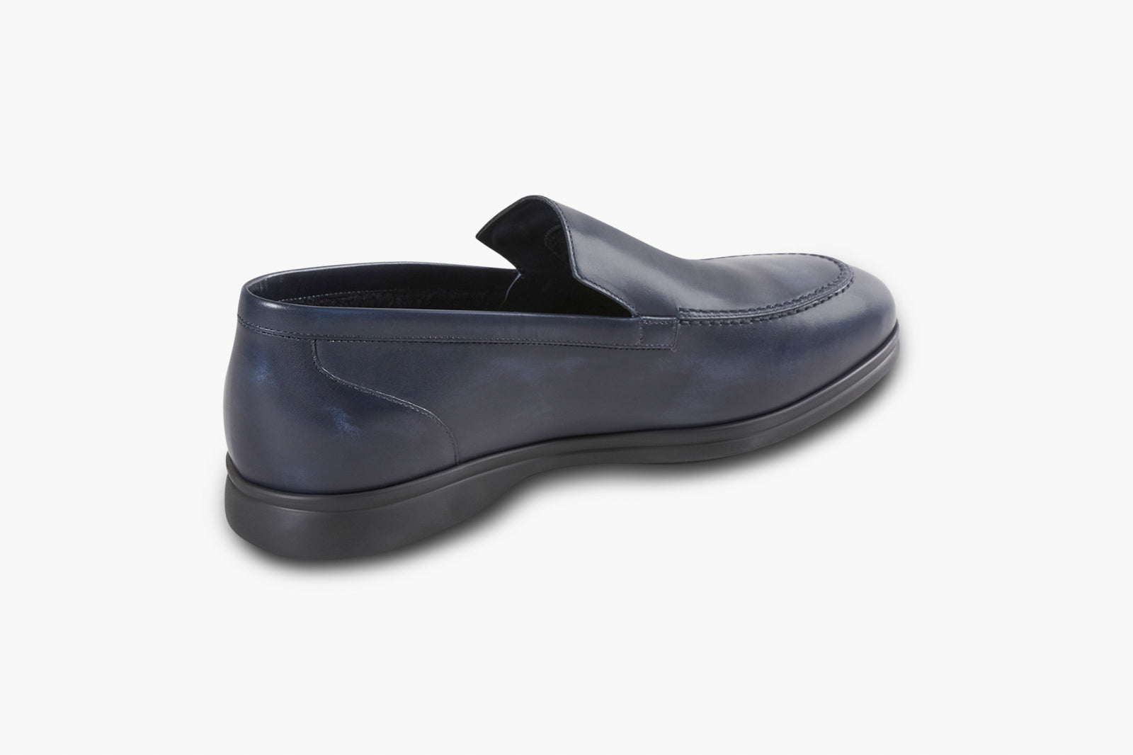 Mocassins avec logo métallique en cuir - Bleu