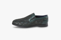 Mocassins à motif matelassé en cuir exotique - Vert