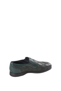 Mocassins à motif matelassé en cuir exotique - Vert