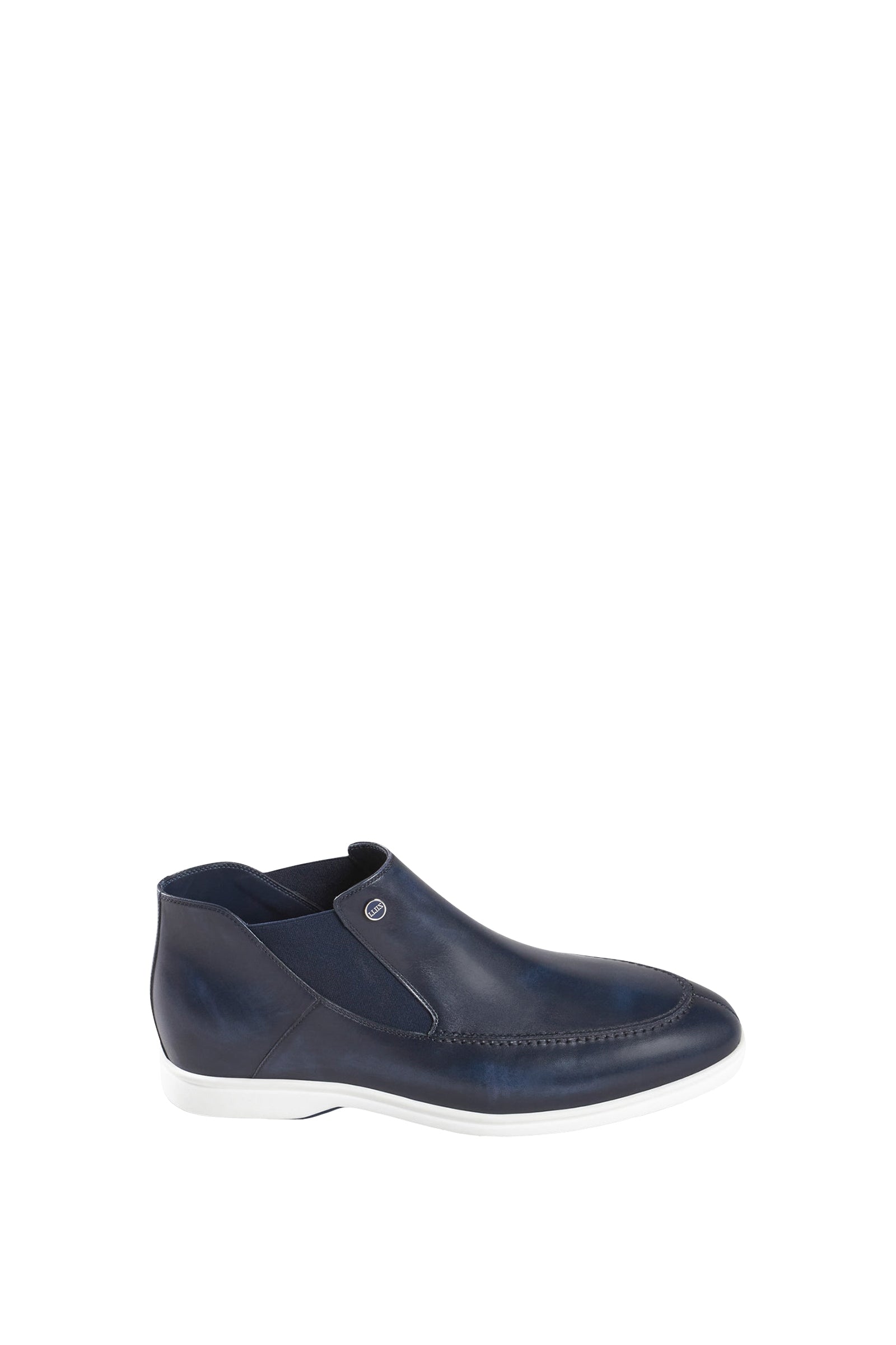 Bottines en cuir - Bleu & Blanc