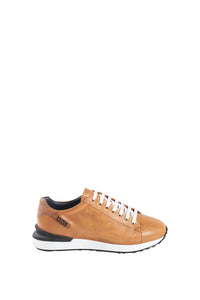 Baskets basses en cuir - Camel