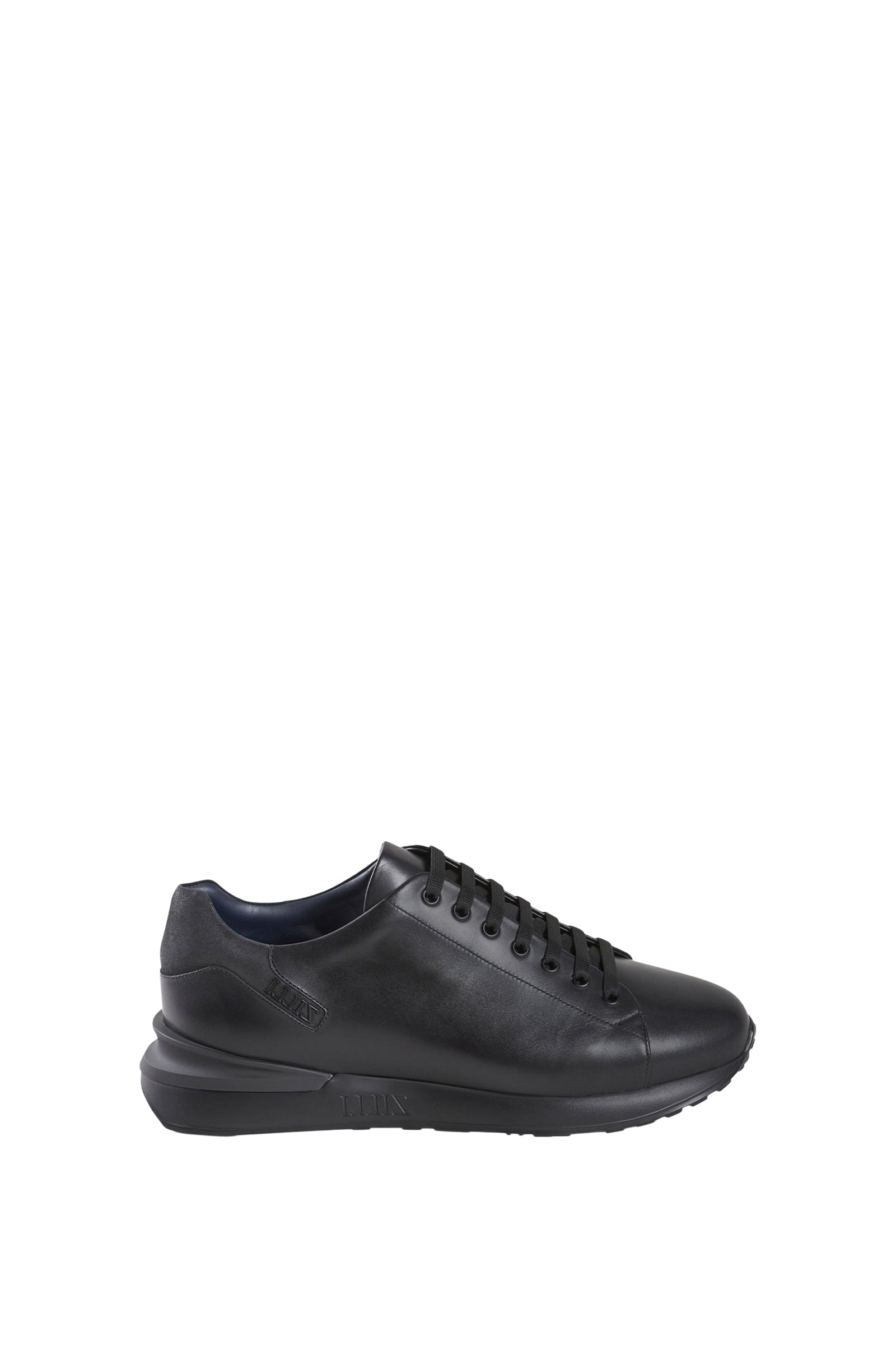 Baskets basses en cuir - Noir & Bleu