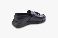 Mocassins pampilles en cuir - Bleu & Noir